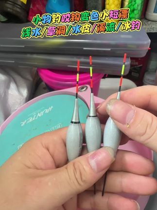 小物钓咬钩变色小短漂,#浮漂鱼漂 #小物钓 #小短漂 #钓小鱼 #户外钓鱼