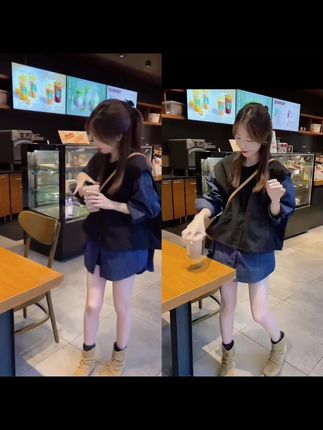 秋装套装女2025新款洋气百搭老钱风宽松假两件衬衫阔腿短裤两件套#今日穿搭