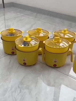小黄鸭宿舍锅火锅迷你汤锅一体式电煮锅小锅厨房电炖锅#电煮锅