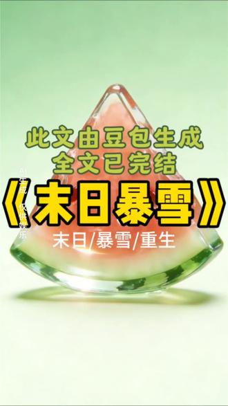 末日暴雪,兄弟们怎么说?这是我用豆包生成的#小说推文#末日文#宝藏小说#女生都爱看#小说推荐