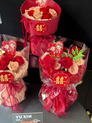 婚礼旺季来啦 结婚花束包装内衬推荐#牛奶棉 #雪梨纸 #结婚花束包装 #订婚花束包装 #订婚花束推荐