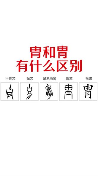 胄和冑如何区分?#甲骨文
