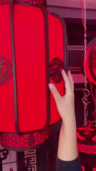 中式复古手工新年旋转灯笼 #中式复古灯笼 #手工新年灯笼 #旋转LED灯笼 #居家中式灯笼 #家用宫灯