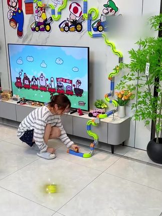 现货发2025新款儿童磁吸魔幻轨道车磁力百变积木玩具男孩生日礼物#儿童玩具 #亲子互动 ,,,