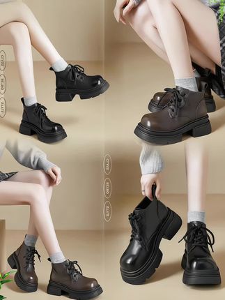 #时尚马丁靴#短靴#英伦风穿搭 #厚底女鞋 #潮鞋推荐 #