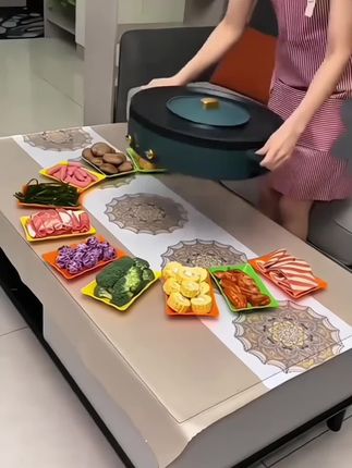 家用烤涮一体锅电烤盘多功能无烟烤肉烧烤炉涮烤一体锅不粘电烤炉#电火锅 #电煮锅 #简单方便 #快来一起尝个鲜 #电烤盘