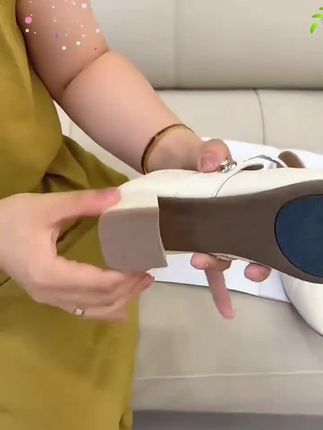 春夏新款方头一字带玛丽珍鞋浅口粗跟百搭中跟单鞋#玛丽珍女鞋 #粗跟单鞋 #新品上新