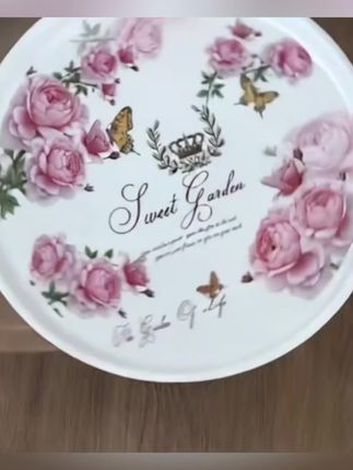 圆形托盘茶盘#家用客厅水杯茶杯茶壶托盘#欧式收纳桌面盘水果盘#优雅气质 #品质生活 #待客之道