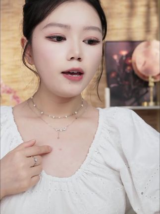 麦穗项链女款#时尚饰品 #种草 #首饰佩戴 #时尚配饰 #首饰