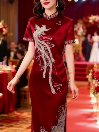 #时尚 #显瘦穿搭 #小个子穿搭  #旗袍连衣裙 #礼服连衣裙