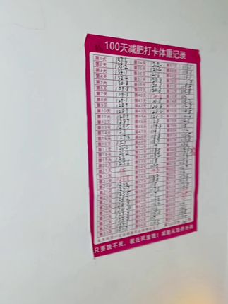 打卡容易放弃必须安排一张,每天记录自己蜕变的过程#一起减肥打卡 #百日减肥计划 #自律