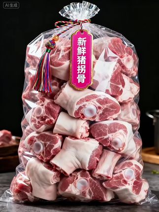 新鲜猪拐骨,带皮带筋带肉,肥瘦相间味道鲜美#猪拐骨 #美食