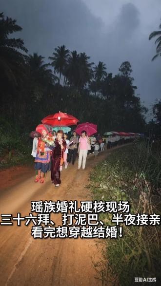 瑶族婚礼硬核现场。三十六拜、打泥巴、半夜接亲,看完想穿越结婚!
瑶族婚礼没有天价彩礼和繁琐流程,主打一个“实在”!比如广西金秀拉珈瑶的婚礼。不请客、不送礼、不办嫁妆,深夜点火把接新娘,天亮小夫妻直接扛锄头下地干活。对比某些地区动辄几十万的彩礼和攀比之风,瑶族姑娘更看重小伙子的劳动能力和真心——“嫁郎看犁田,娶妻看织锦”,这才是婚姻的本质啊!
“抬郎上门”:男同胞的福音来了!
瑶族有独特的“招郎”婚俗,男人能“嫁”到女方家!分三种模式。
1. 卖断型。男方改妻姓,子女随母姓,彻底融入女方家族。
2. 两边走。夫妻轮流住两家,平等赡养父母,子女姓氏协商分配。
3. 卖一半。男方可保留原姓,子女中至少一个继承父系香火。
数据说话:桂北瑶族独女家庭中,“两边走”形式占比高达67%,彻底打破“重男轻女”的陈旧观念!
求爱方式比偶像剧还野!
1.广西茶山瑶“爬楼”。小伙子半夜爬吊楼找姑娘对歌,姑娘开窗就是“心动信号”,关窗就是“没戏”。
2.云南瑶族“伞下相会”。对歌时姑娘用伞遮脸,男方唱赢才能掀伞见面,情到深处还在男友手臂上咬一口当“定情痕”。
3.湖南瑶族“拿篮子”。圩场上看中姑娘,抢走她的竹篮塞点心,姑娘若回赠布鞋就算同意。
婚礼仪式:低调≠简单,文化含量极高!
1.广东连南排瑶。新娘倒穿草鞋出门,村口对歌才能进寨,进门先洗脸换装敬祖先,婚宴连摆三天却不圆房——第三天才回门同房。
2.广西红瑶。先结婚后道歉!新人带鸡和酒回娘家“赔礼”,女方父母才默认亲事。
3.瑶族嫁妆。不要彩礼要“嫁妆柴”!新娘婚前砍的柴火数量代表勤劳程度,还能陪嫁耕牛、田地。
“瑶族姑娘嫁人看力气不看财力,聘礼仅是汉族的17%——婚姻不是买卖,真心才能换真心!”
“她们用一针一线绣盘王印、八角花,每一步路都绣进衣裳里——爱情的路不怕山高水远,怕的是不肯走。”
看完瑶族婚礼,才发现现代人输在了“太复杂”!她们用千年习俗告诉我们。婚姻的本质是合作共生,不是虚荣攀比。下次抱怨结不起婚时,想想瑶族姑娘的柴刀和绣花针——硬核的爱情,从来不需要包装!
#瑶族#婚礼#少数民族#风俗 #民族特色民族文化