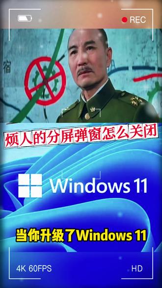 windows11烦人的分屏弹窗怎么关闭? #电脑技巧 #windows