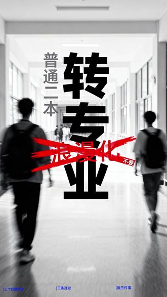 普通二本,大一入校就想转专业?先停下,听我几句大实话。 普通二本,不要浪漫化转专业
说一个转专业的扎心现实。
我相信,很多同学,普通二本院校层次,从大一入学开始,就在各种自媒体的影响下,觉得:“我这个专业不行,得赶紧转,最好是转到计算机、电子信息这些热门方向去。”
这个想法太普遍了。但今天,我想针对咱们普通二本学校,和你聊几句可能没人告诉你的大实话。转专业,尤其是转向那些最热门的领域,对咱们来说,可能不是捷径。咱们新闻经常听到,华为天才少年年薪百万。但是我们必须承认一个现实:普通二本的计算机电子信息和985的计算机电子信息,不管是学习上,还是就业上,完全是两回事。
#转专业 #大学 #教育 #规划 #高考