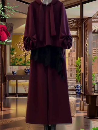 休闲百搭连帽卫衣➕蕾丝裙➕阔腿裤三件套#时尚气质穿搭 #大码时尚穿搭 #穿出自信穿出美丽 #穿出自己的风格 #谁穿谁好看