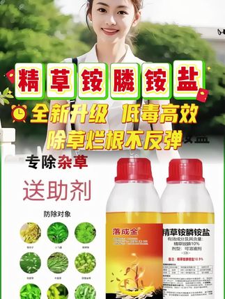 果园,茶园,林地,荒地,田埂,路边,房前屋后,厂区,苗圃除杂草,死叶烂根,不反弹,不伤土壤,不伤根系,#除草剂 #精草铵膦铵盐 #果园除草 #除草 #除草不伤作物