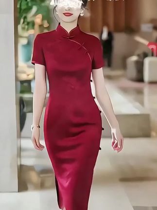 #旗袍 #旗袍美人 #国风古韵 #婚宴礼服 #喜婆婆喜妈妈礼服穿搭