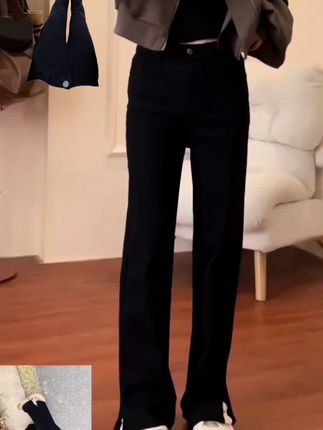 开衩牛仔裤 #牛仔裤 #裤子 #百搭 #女装 #好物推荐