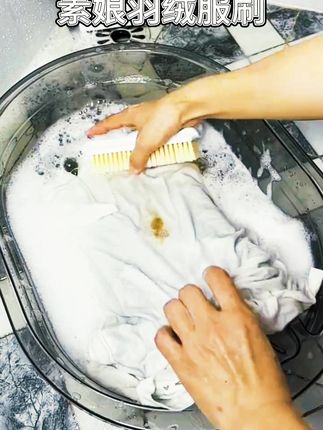 素娘高级洗衣刷,软毛不掉毛,羽绒服、鞋都能刷! #刷鞋好工具 #软毛洗衣刷 #软毛不掉毛 #羽绒服清洁 #家用板刷