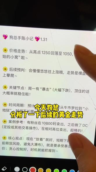 #狗总 预测下周#黄金 走势