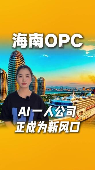 海南重磅!扶持OPC(AI一人公司)正成为新风口,你有没有心动?#OPC#一人公司 #创作者扶持计划 #海南财税 #海南注册公司