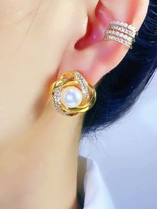 铜合金仿珍珠耳饰 优雅炫彩百搭#珠珠耳钉#好看到爆#仙女必备 #军子饰品#精美耳饰 #耳环
