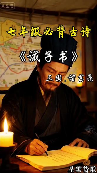 第6集:淡墨写心,尺牍传远——《诫子书》
《诫子书》并非传统意义上的古诗,而是三国时期诸葛亮晚年写给儿子诸葛瞻的一封家书。彼时诸葛亮已是蜀汉丞相,夙兴夜寐辅佐后主,北伐大业未竟,自身却积劳成疾,深知大限将至,便以寥寥八十六字,将毕生的修身治学之道与处世智慧,浓缩成诫子箴言。
诸葛亮半生戎马倥偬,暮年回望,褪去了战场上的金戈铁马,只剩下对后辈的谆谆教诲,恰似秋风吹过庭院,涤荡浮躁,留下清肃与沉稳。“静以修身,俭以养德”八字开篇,便定下全篇的基调,静是修身的根基,俭是养德的良方,于宁静中沉淀心性,在简朴里涵养品格,这是诸葛亮历经世事浮沉后,凝练出的人生真谛。
“非淡泊无以明志,非宁静无以致远”更是千古传诵的名句。淡泊不是不思进取,而是摒除名利的诱惑,坚守本心;宁静不是消极避世,而是避开外界的纷扰,笃定志向。这既是诸葛亮对儿子的期许,也是他自身的写照——隐居隆中时,他淡泊明志,静观天下大势;出山辅佐刘备后,他宁静致远,鞠躬尽瘁,死而后已。
而后文“夫学须静也,才须学也”,则点明了学习与心境的关系,没有宁静的心境,便无法潜心治学,没有扎实的学识,才华便无从谈起。“淫慢则不能励精,险躁则不能治性”,又从反面告诫,放纵懈怠会消磨志气,急躁冒进会败坏品性,字字恳切,满含一位父亲对儿子的拳拳之心。
全文语言质朴无华,却字字珠玑,没有华丽的辞藻,却有着穿透岁月的力量。它不是一首格律工整的诗,却比许多诗歌更具韵味,这份韵味,源于一位智者的人生感悟,源于一份深沉的父爱,更源于中华民族传承千年的修身治学之道。寥寥数语,道尽修身之要、治学之方、立志之本,历经千年风雨,依旧熠熠生辉。
#诗词 #国学