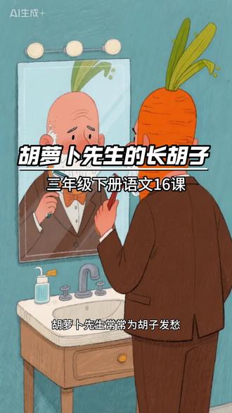 三下语文16课|胡萝卜先生的长胡子 #三年级语文