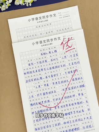 #暑假 在家练字,推荐这款同步作文练字帖,边练字边积累#写作素材!#同步作文 #学习用品