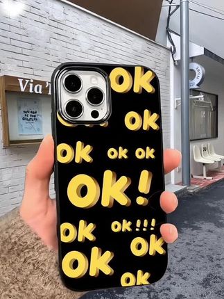 满屏黄字母OK手机壳越看#越看越爱的壳壳#立刻成为时尚滴胶手机壳#性价比超高 #超便宜超划算#3c好物推荐