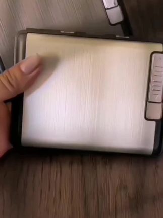 复古烟盒充电打火机一体20支装防风创意超薄充电式高档高颜值便携