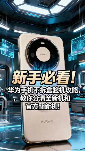 新手必看!华为手机不拆盒验机攻略,教你分清全新机和官方翻新机!#华为nova14ultra #华为mate80 #华为matex7 #华为pura80