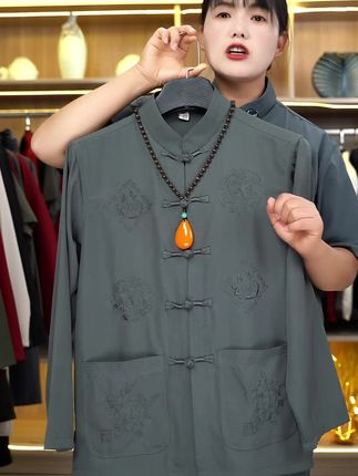 #男士唐装中老年套装!盘扣精致,穿脱方便还美观