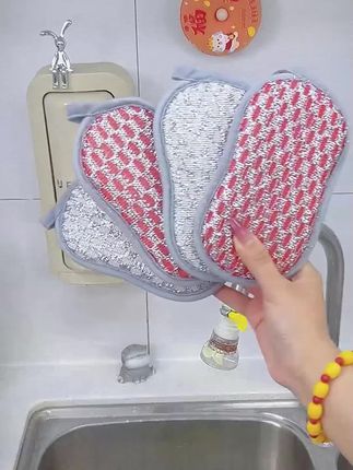 厨房双面海绵强力擦#海绵擦