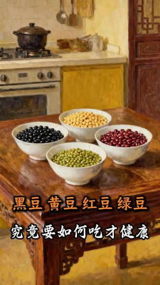 黑豆 黄豆 红豆 绿豆
究竟要如何吃才健康
#健康 #吃出健康 #分享