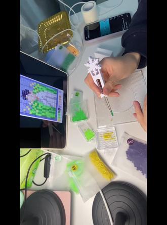 #拼豆 新手拼豆第二期#超会玩派对 #超会玩计划#拼豆图纸 #张呈