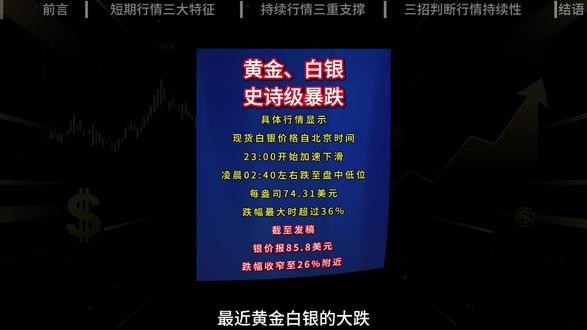 黄金白银大跌套牢无数散户! 3招告诉你一个板块上涨是否有持续性#股票干货