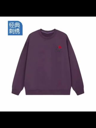 【万针刺绣】男女情侣款青春设计感情侣INS圆领卫衣-罗马爱心#简约大气 #每天美衣分享