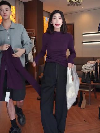 #秋冬新款#谁穿谁好看系列#面料柔软舒适#百搭内搭#轻奢女装