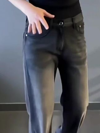 #春秋2025新款男款直筒男裤大码男装黑色高级感牛仔裤男士高档宽松 #品质男装 #百搭神裤 #男生穿搭 #显高显瘦显腿长