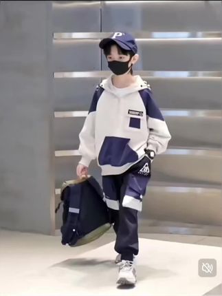 @DOU+上热门 儿童套装卫衣童装男童洋气中大童秋季运动时尚休闲男孩帅气炸街#男童穿搭 #卫衣套装 #春秋穿搭 @巨量千川