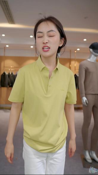 温润丝滑肌理,桑蚕丝 Polo 尽显品味 #夏季必备 #polo衫