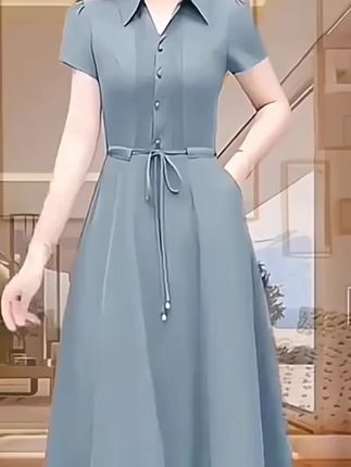 冰丝雪纺连衣裙女士2025新款夏季今年流行十三行高端品牌妈妈