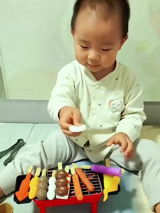 儿童过家家迷你厨房仿真烧烤火锅玩具食物做饭套装男女孩生日礼物