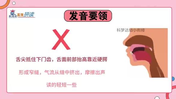 声母 x 发音要领 #科梦达幼小衔接
✅拼音启蒙 | 声母 x 发音要领
📍口诀记牢不费妈
🚩幼小衔接宝妈速码!声母 x 简约启蒙,识记 + 发音一次搞懂,娃一看就会~
🗣发音要领
舌尖抵住下门齿,舌面前部抬高靠近硬腭
形成窄缝,气流从缝中挤出,摩擦出声
读的轻短一些
📢请跟我读:西瓜西瓜 x x x~