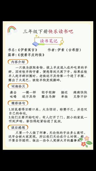 孩子不会写读书笔记,准备这本#读书笔记练字贴 一边练字就把读书笔记做好了,还能积累写作素材提升写作能力#读书笔记 #三年级