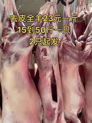 去皮全羊23元一斤，15到50斤一只，2只起发#全羊 #去皮全羊 #牛羊肉批发 #支持全国发货
