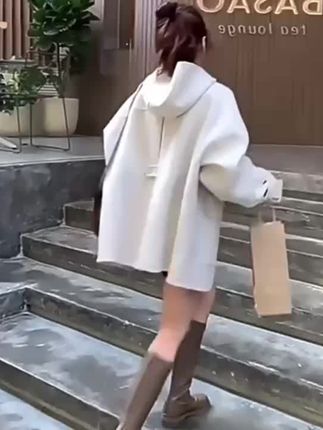 林深见鹿 #双面羊毛大衣 #小个子穿搭 #韩系穿搭 #休闲风