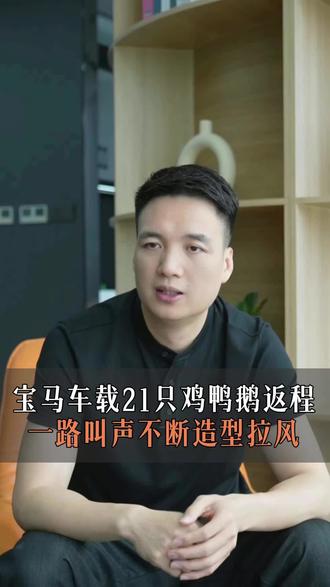 返程过程中,以宝马车顶载了21只鸡鸭鹅造型非常拉风,一路叫声不断#春节 #宝马车